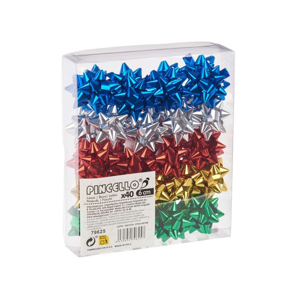 Schlingen Pincello 1 PVC 5 x 3,5 x 5 cm Glanz Bunt (12 Stück)