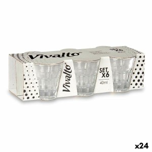 Set of Shot Glasses Vivalto RYG6074 Transparent Glass 40 ml (24 Units)