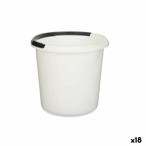 Bucket with Handle White Anthracite 10 L (18 Units)