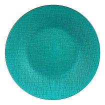 Assiette plate Vivalto 323928P Turquoise verre 27,5 x 2 x 27,5 cm (6 Unités)