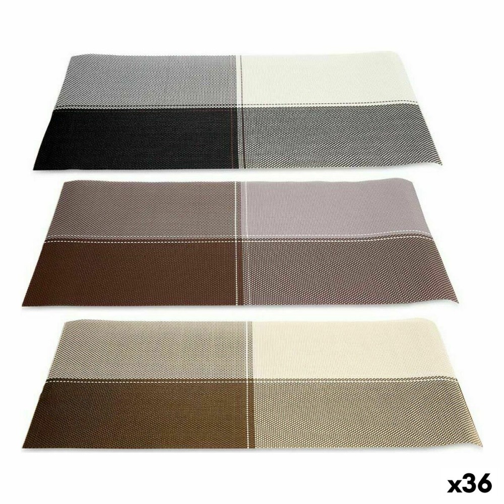 Dessous de plat Kinvara TSL-2204F Marron Noir Bronze 45 x 30 x 0,1 cm Carreaux (36 Unités)