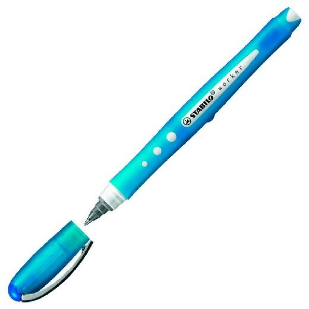 Flüssigtintenstift Stabilo Roller Worker Blau 0,5 mm (10 Stück)