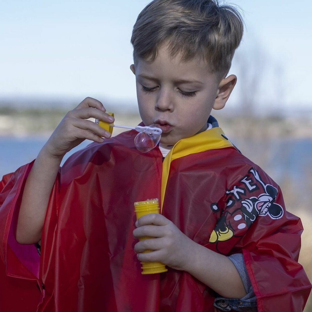 Waterproof Poncho with Hood Mickey Mouse Red