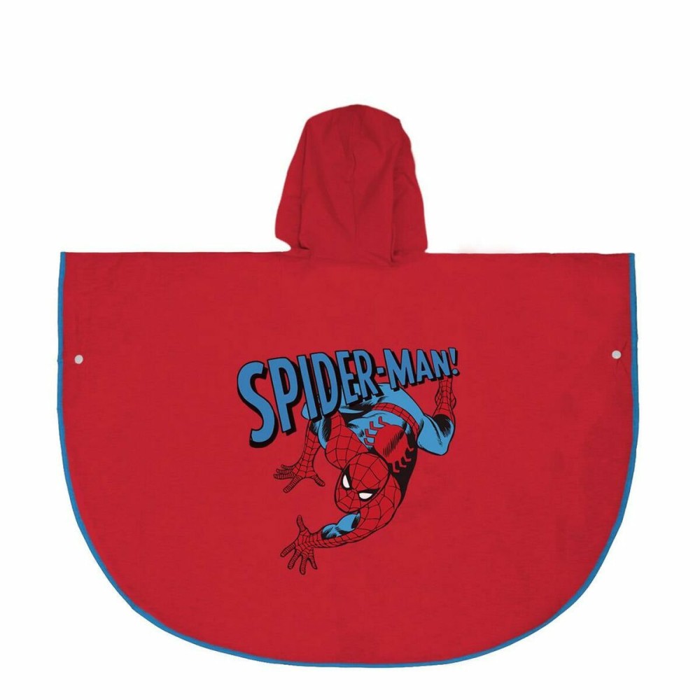 Wasserfeste Poncho mit Kapuze Spider-Man Rot