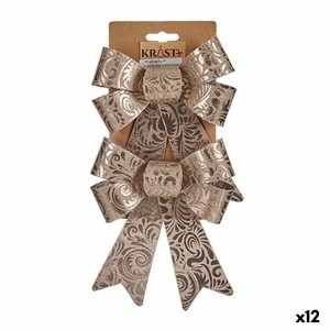Schleife Krist+ HJ1-12010 Bronze PVC 15 x 4 x 16 cm Weihnachtsschmuck (12 Stück)