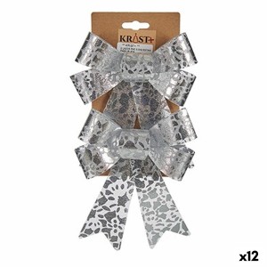 Lasso Krist+ HJ1-12011 Silver PVC Printed 15 x 4 x 16 cm Christmas bauble (12 Units)