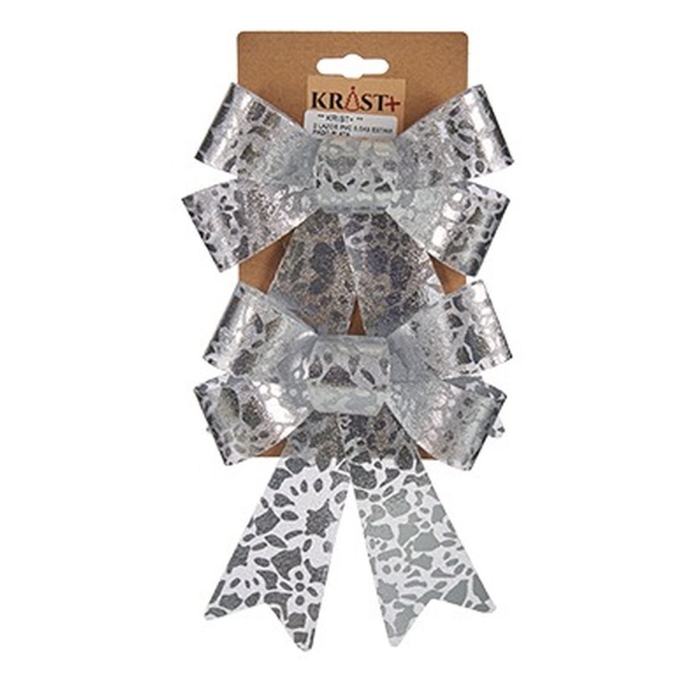 Lasso Krist+ HJ1-12011 Silver PVC Printed 15 x 4 x 16 cm Christmas bauble (12 Units)