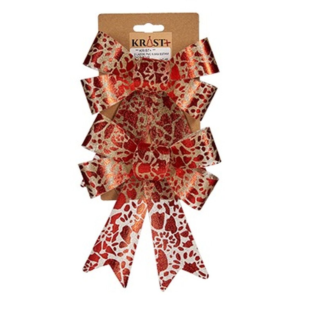Lasso Krist+ HJ1-12007 Red Golden PVC Printed 15 x 4 x 16 cm Christmas bauble (12 Units)
