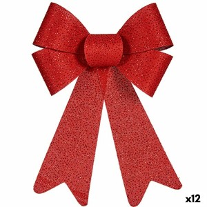 Schleife Krist+ HJ1-12015 Rot PVC 16 x 24 x 4 cm Weihnachtsschmuck (12 Stück)