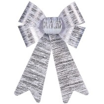 Schleife Krist+ HJ1-12006 Silberfarben PVC 16 x 24 x 4 cm Weihnachtsschmuck (12 Stück)