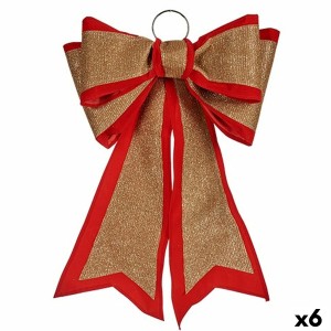Lasso Krist+ HJ1-12074 Red Golden PVC 40 x 60 cm Christmas bauble (6 Units)