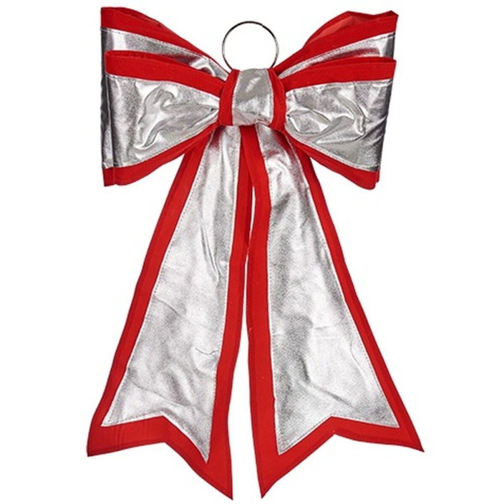 Lasso Krist+ HJ1-12073 Red Silver PVC 40 x 60 cm Christmas bauble (6 Units)