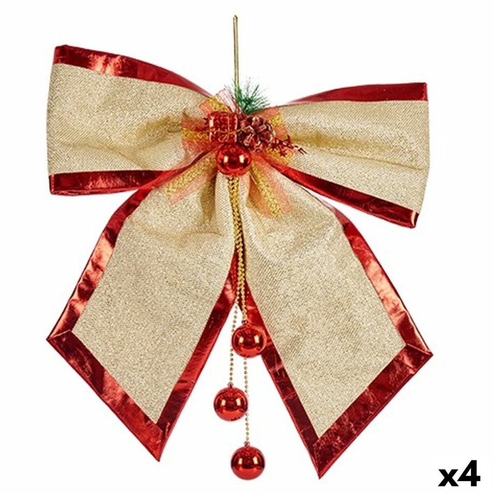 Lasso Krist+ 01467 Red Golden Plastic 53 x 50 x 9 cm Christmas bauble (4 Units)