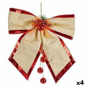Lasso Krist+ 01467 Red Golden Plastic 53 x 50 x 9 cm Christmas bauble (4 Units)