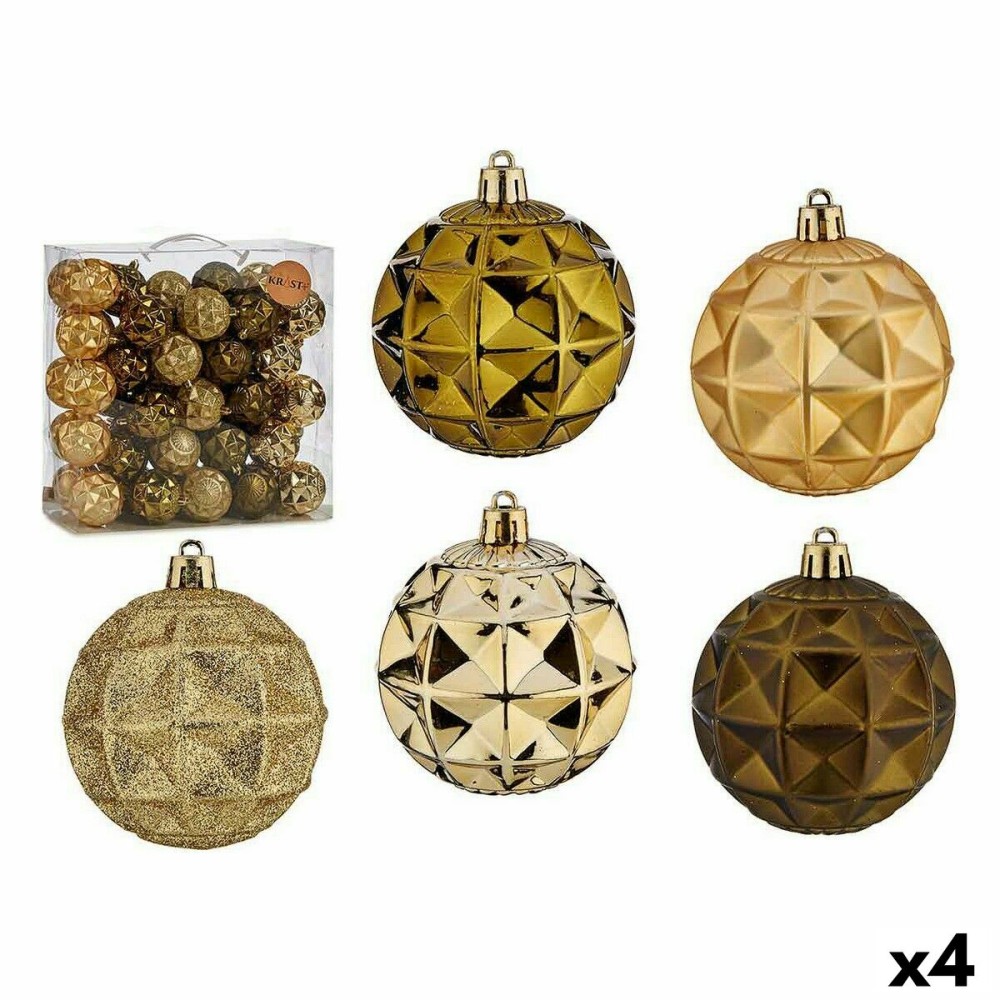 Weihnachtskugeln-Set 7 cm grün Gold PVC (4 Stück)