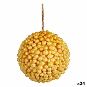 Weihnachtsbaumkugel Krist+ 19A24331 Gelb Kunststoff (24 Stück)
