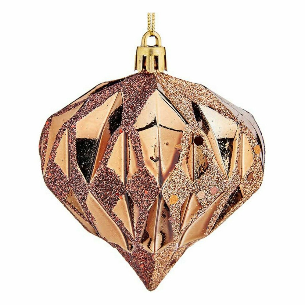 Weihnachtskugeln-Set Krist+ 00889 Braun Kunststoff Diamant (12 Stück)