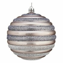 Weihnachtskugeln-Set Krist+ 00876 Silberfarben Kunststoff Kreise 10 cm (6 Stück)