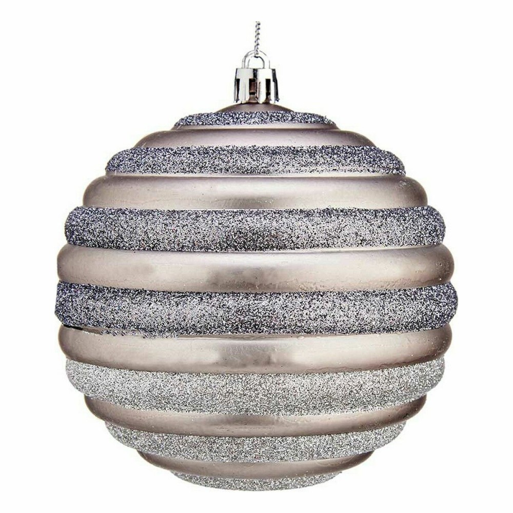 Set of Christmas balls Krist+ 00876 Silver Plastic Circles 10 cm (6 Units)