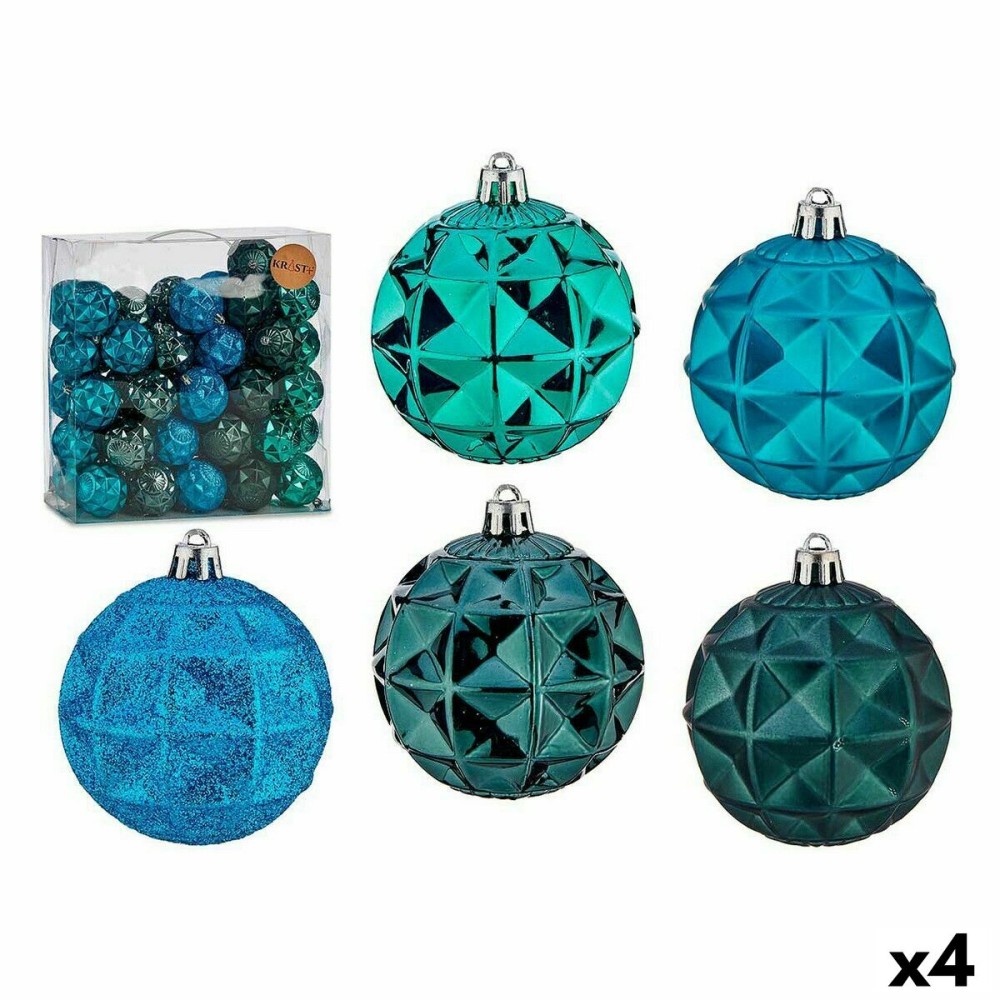 Weihnachtskugeln-Set türkis 7 cm (4 Stück)