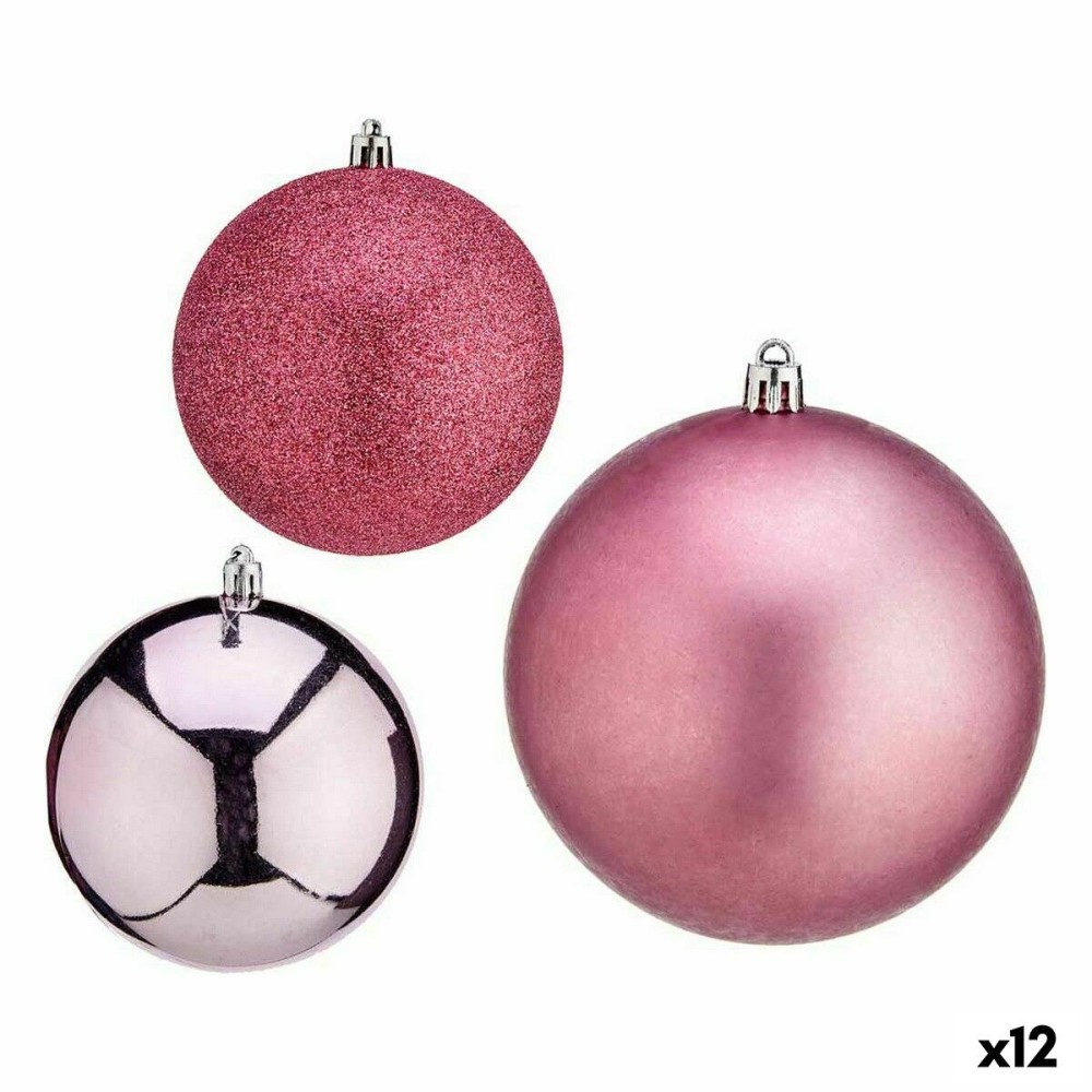Weihnachtskugeln-Set Krist+ 00787 Rosa Kunststoff (12 Stück)