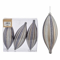 Christmas Decorations Set Krist+ 00906 Silver PVC Streched 3 x 3 x 18 cm (12 Units)