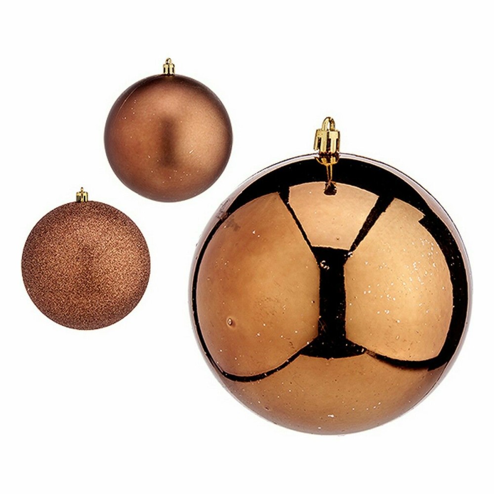 Set of Christmas balls Krist+ 00780 Brown Plastic (6 Units)