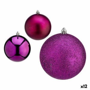 Weihnachtskugeln-Set Krist+ 00835 Lila Kunststoff (12 Stück)