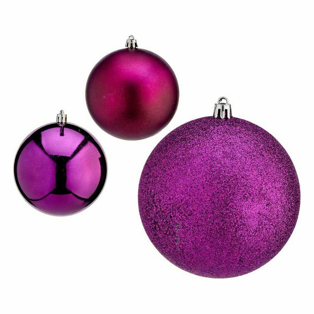 Weihnachtskugeln-Set Krist+ 00835 Lila Kunststoff (12 Stück)