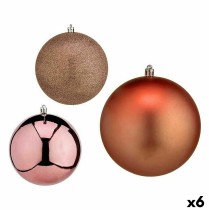 Set of Christmas balls Copper Plastic 12 x 13 x 12 cm (6 Units)