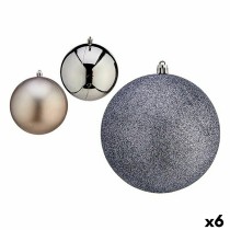 Set of Christmas balls Silver Plastic 12 x 13 x 12 cm (6 Units)