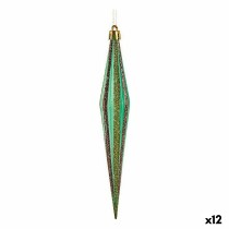 Ensemble Décorations de Noël Krist+ 00901 Vert Doré Allongé 3 x 8,5 x 19 cm (12 Unités)