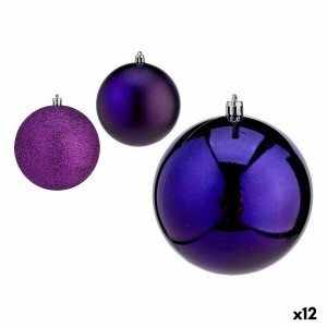 Weihnachtskugeln-Set Krist+ 00775 Lila Kunststoff (12 Stück)