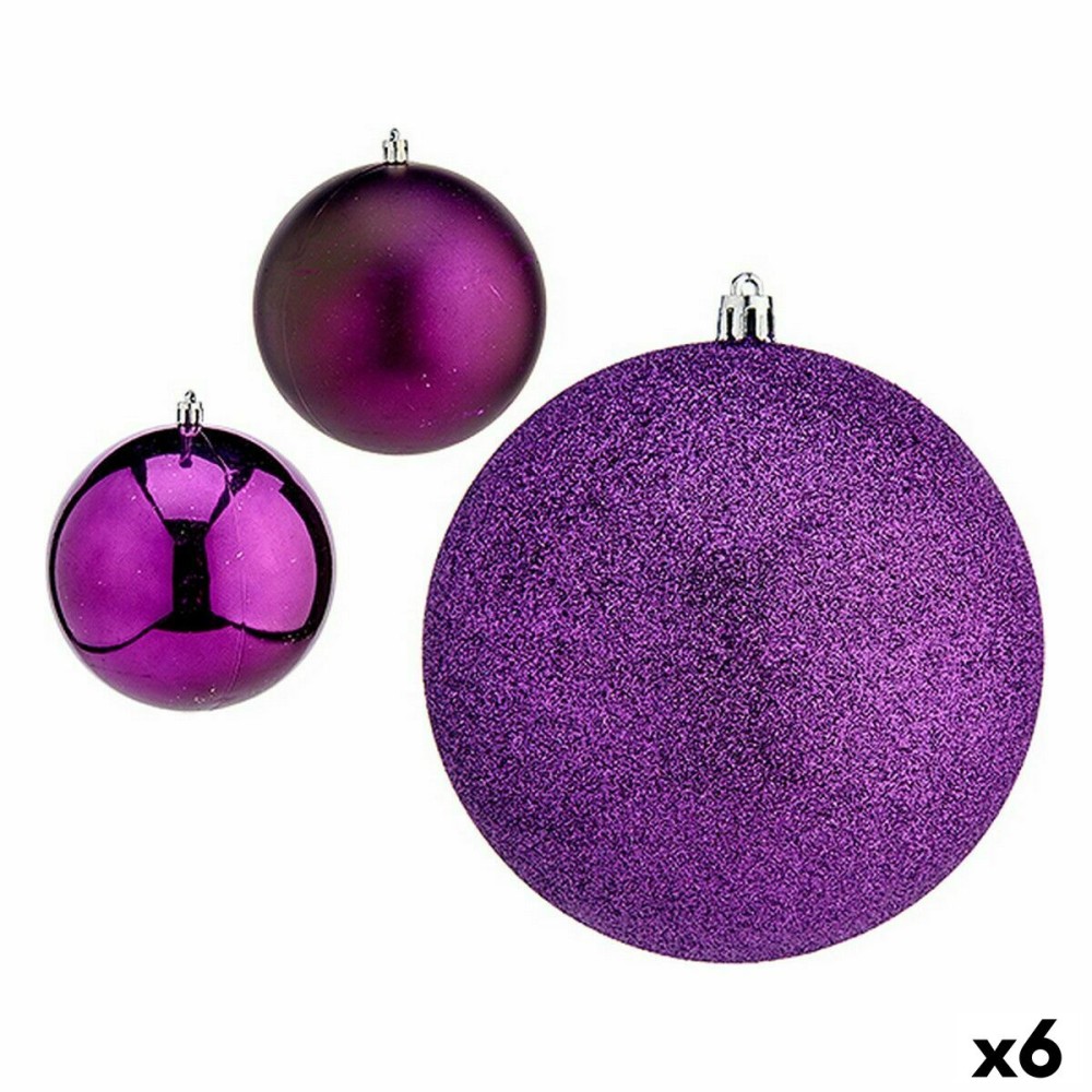Weihnachtskugeln-Set Krist+ 00834 Lila Kunststoff Ø 12 cm (6 Stück)