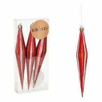 Ensemble Décorations de Noël Krist+ 00905 Rouge PVC Allongé 8,5 x 3,5 x 19 cm (12 Unités)