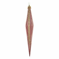 Ensemble Décorations de Noël Krist+ 00902 Rose Doré PVC Allongé 3 x 3 x 18,5 cm (12 Unités)