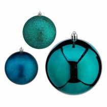 Weihnachtskugeln-Set Blau Kunststoff 10 x 11 x 10 cm (16 Stück)