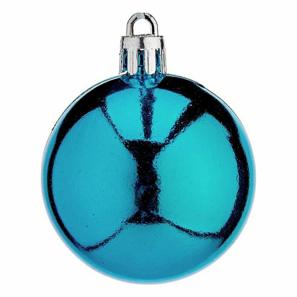 Lot de boules de Noël Bleu Plastique 5 x 6 x 5 cm (12 Unités)