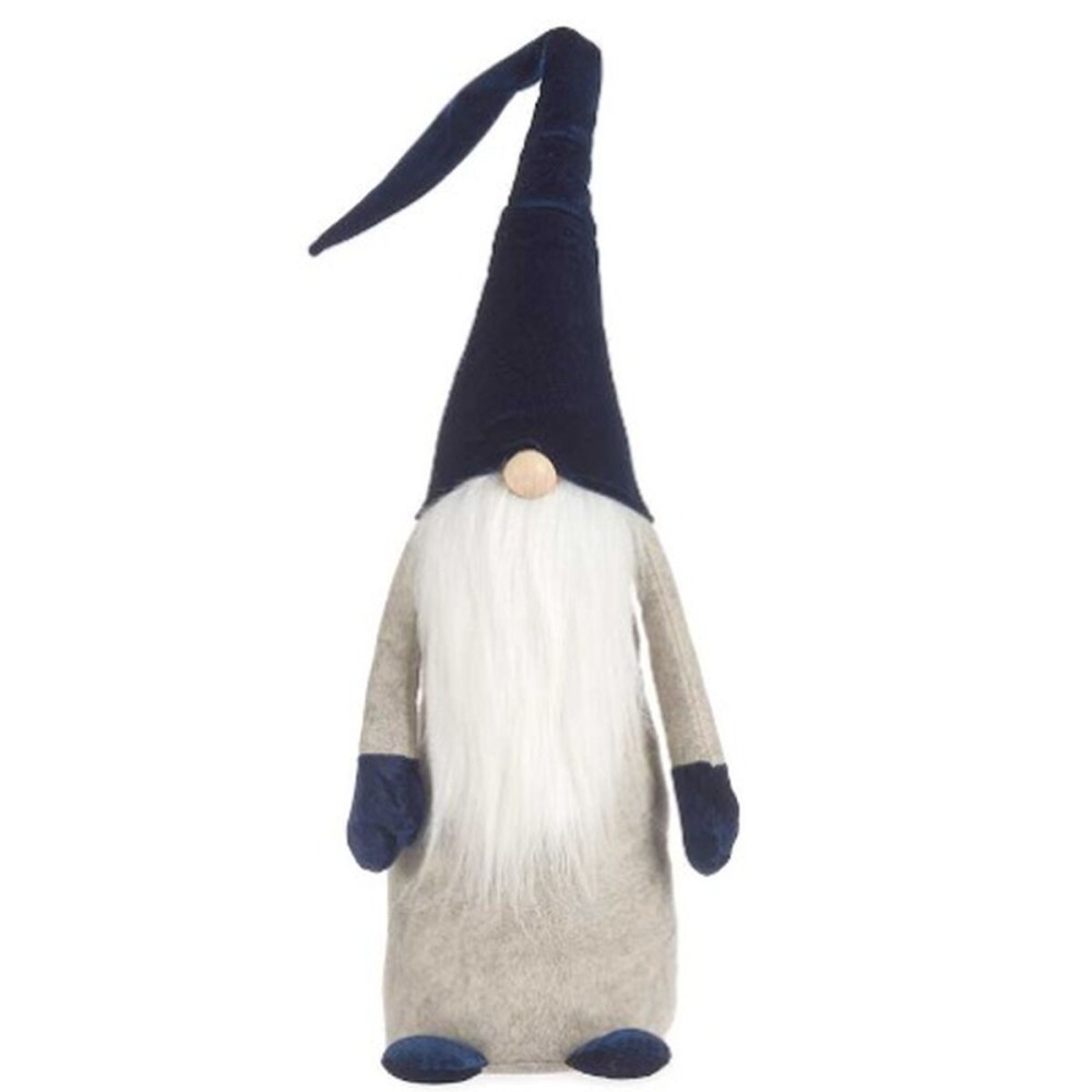 Decorative Figure Gnome Blue White Grey Polyester Wood Sand 20 x 100 x 25 cm (8 Units)