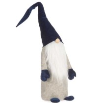 Figurine Décorative Gnome Bleu Blanc Gris Polyester Bois Sable 20 x 100 x 25 cm (8 Unités)