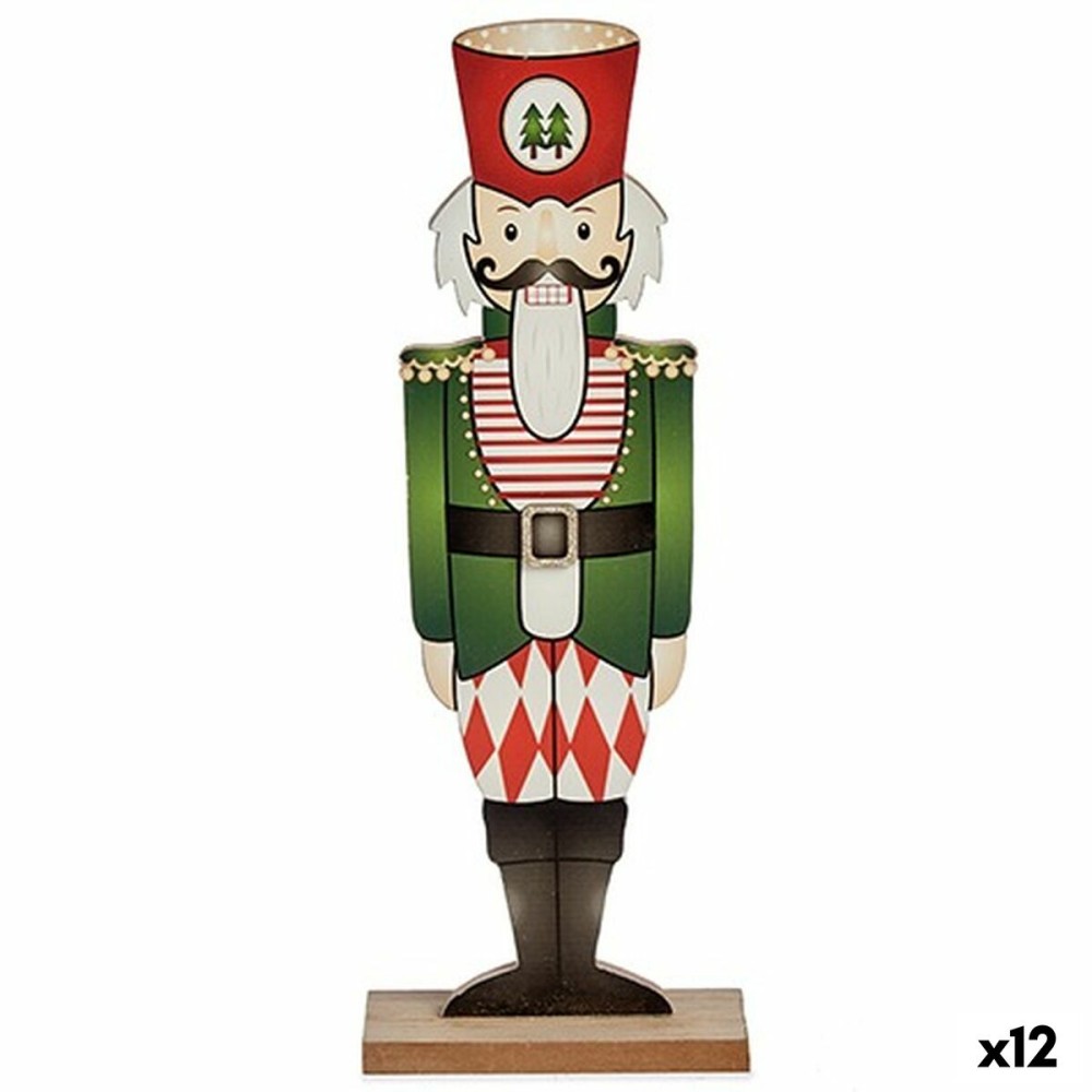 Deko-Figur Nussknacker Schwarz Rot grün Holz 8 x 40 x 15 cm (12 Stück)