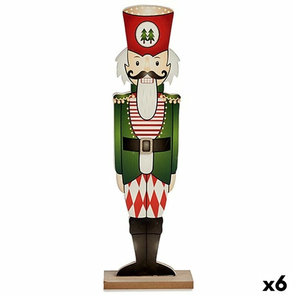 Nussknacker Krist+ 19XD35233 Weiß Schwarz Rot grün Holz 10 x 60 x 19 cm Nussknacker (6 Stück)