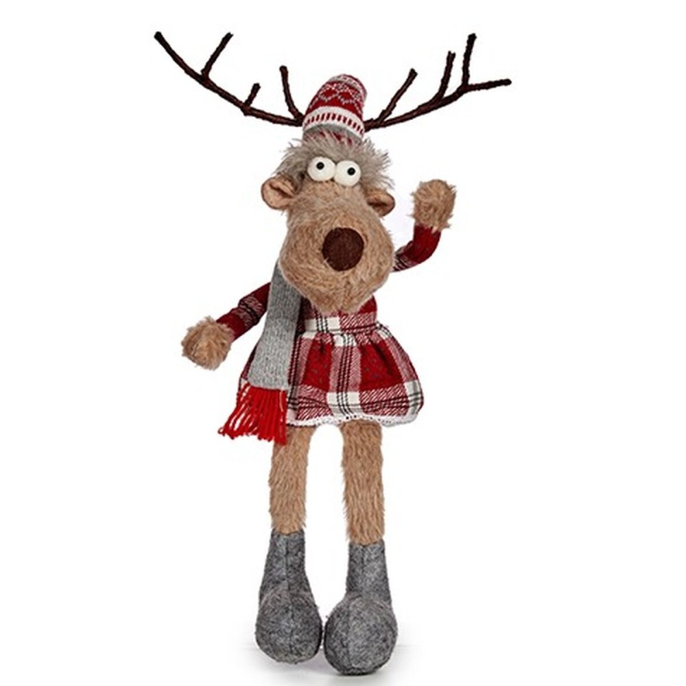 Deko-Figur Krist+ FG31-9592B Weiß Braun Rot Grau Hirsch 17 x 15 x 60 cm (4 Stück)