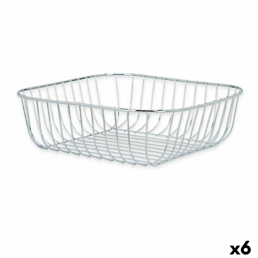 Obstschale Kinvara CN-W7267-2 CHROME Silberfarben Metall 30 x 9 x 30 cm (6 Stück)