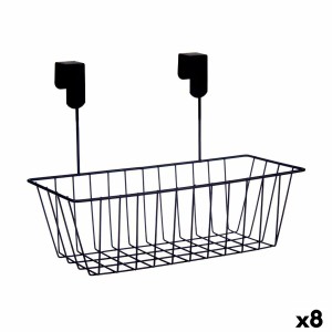 Basket for Kitchen Shelf Kinvara W6692P PDQ Black Iron 28 x 12 x 9 cm (8 Units)