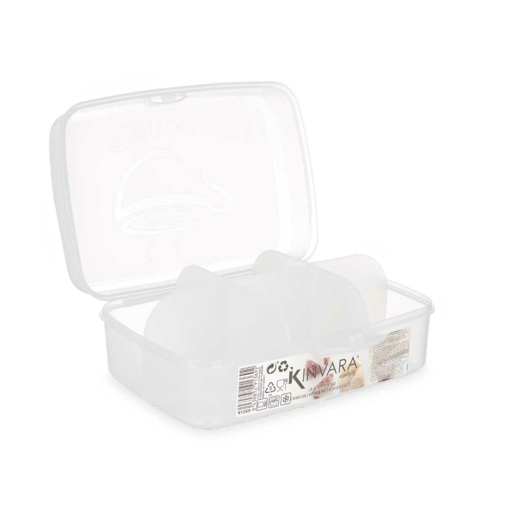 Box with compartments Kinvara 02 1178 Transparent Plastic 21,5 x 8 x 14,6 cm (12 Units)