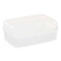 Box with compartments Kinvara 02 1192 White Transparent Plastic 21,5 x 8,5 x 15 cm (12 Units)