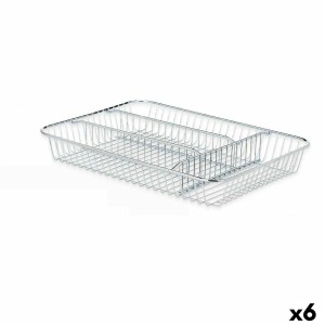 Cutlery Organiser Kinvara CN-W7267-1 CHROME Silver Metal 26 x 4,5 x 35,5 cm (6 Units)