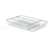 Besteckkasten Kinvara CN-W7267-1 CHROME Silberfarben Metall 26 x 4,5 x 35,5 cm (6 Stück)