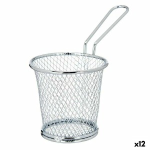 Körbchen für Finger-Food Kinvara W8088S Silberfarben Metall 15,5 x 12 x 8 cm (12 Stück)